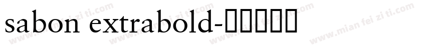 sabon extrabold字体转换